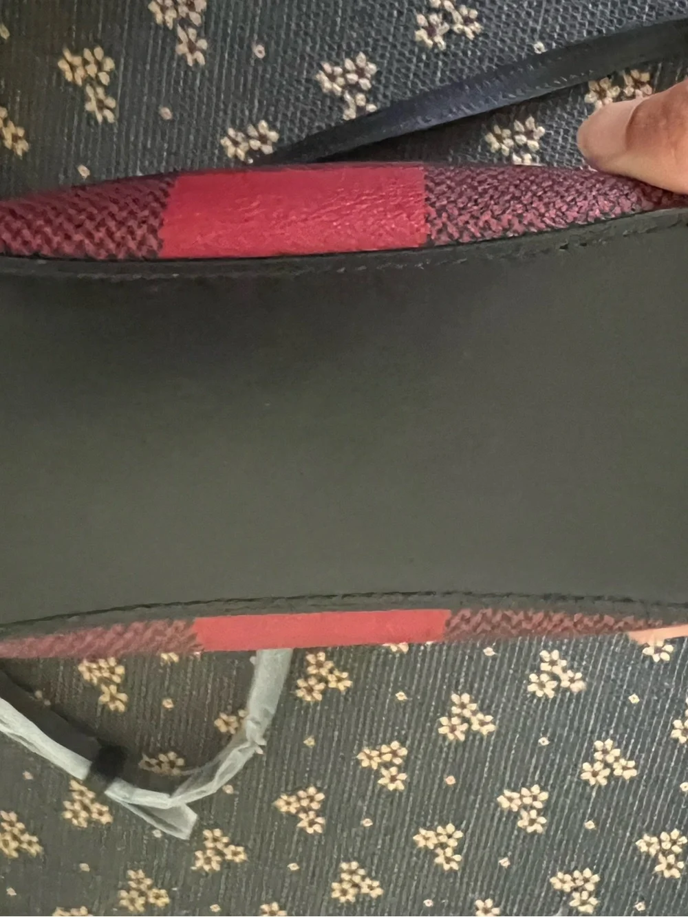 NWT Coach Mini Town Bucket Bag With Buffalo Plaid Print- Red/Black C7267